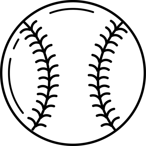 Baseball Ball Coloring Page